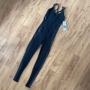 ALO Yoga Black Strappy Rebel Unitard Jumpsuit XXS BNWT